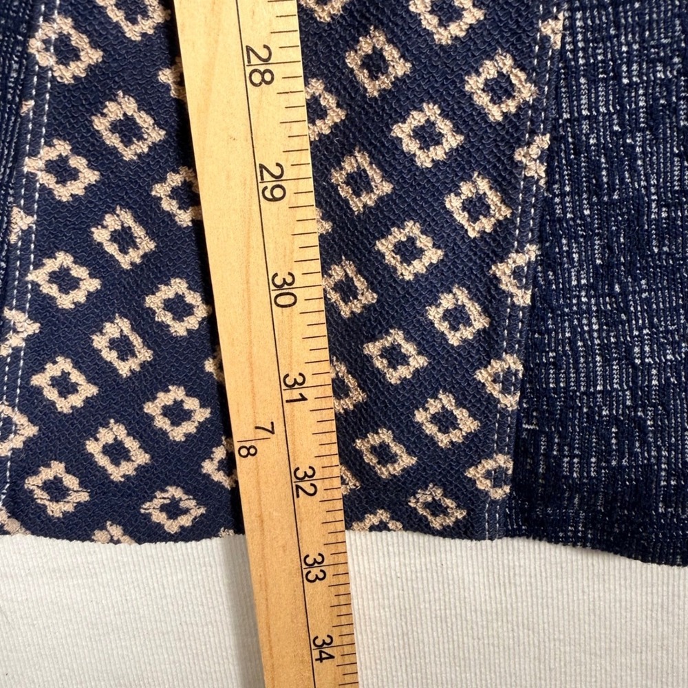 BCBGMAXAZRIA Mini Dress XS Navy Blue Mixed Media Patchwork Long Sleeve - Picture 8 of 16
